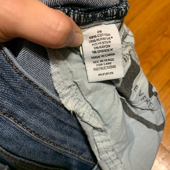 Evereve The Ever Straight High Rise Straight  Button Fly Denim Jeans Size 28 - Picture 9 of 9